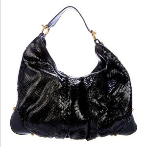 Gucci Python Jockey Large Hobo Bag